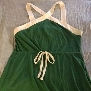 Green cotton sundress from Anthropologie